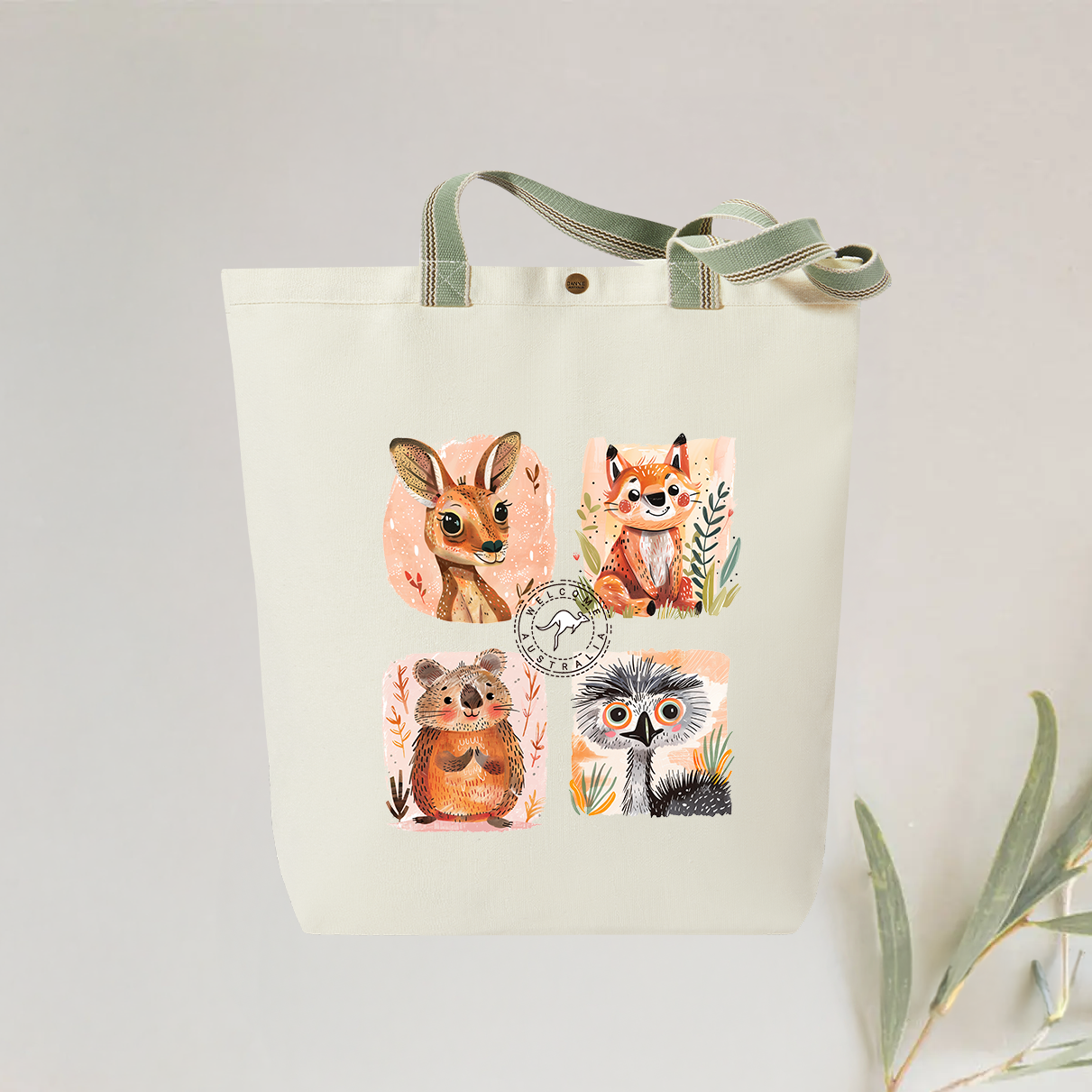Australian Wildlife Friends Tote Bag Stylish and Personalised