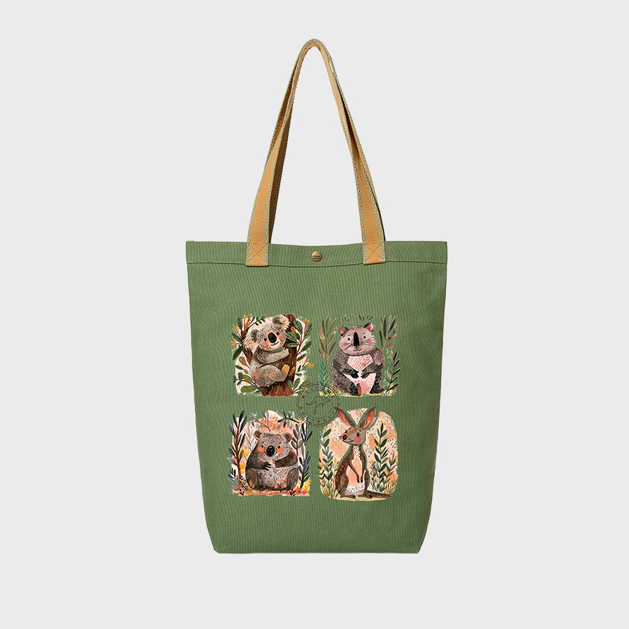 Wildlife Quartet - Canvas College Tote