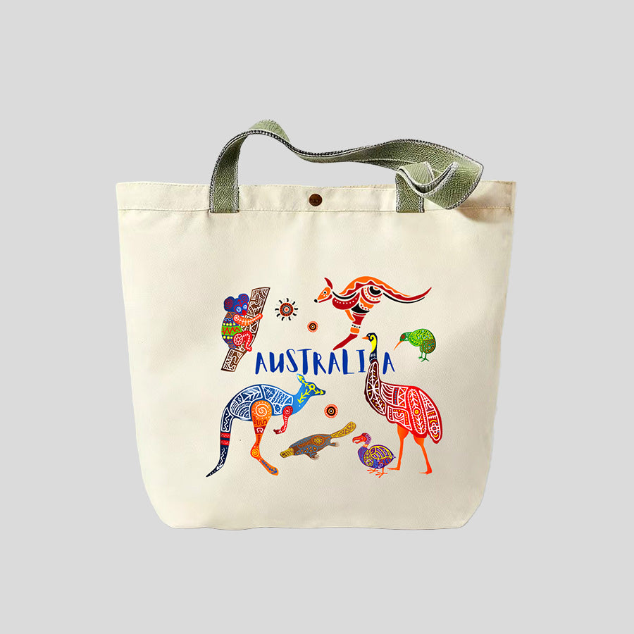 Australia Tribal Art - Canvas Market Tote