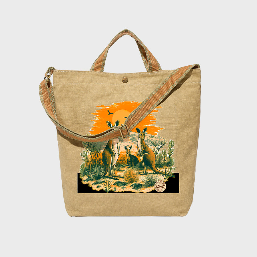 Sunset Kangaroo - Canvas City Cross