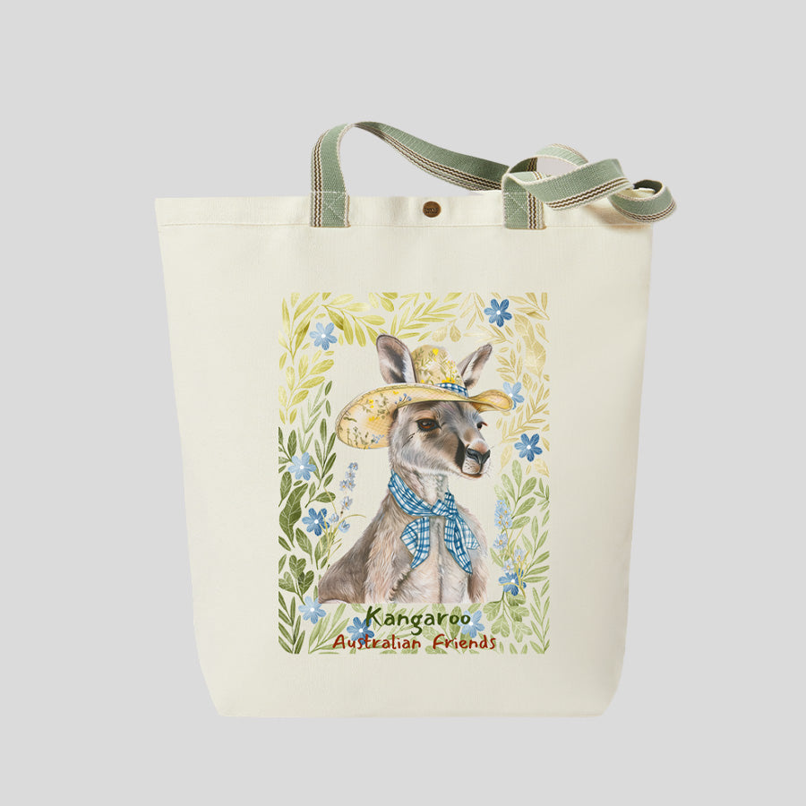 Kangaroo Australian Friends - Canvas Market Tote