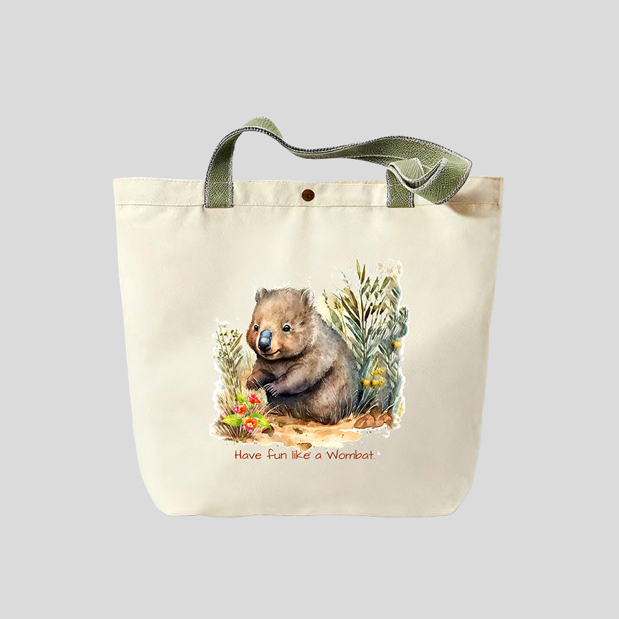 Wombat Fun - Canvas Market Tote