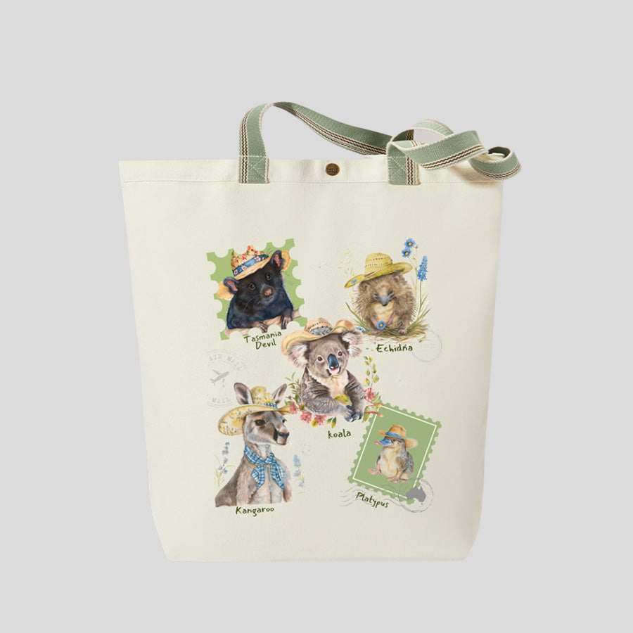Australian Wildlife Friends - Canvas Market Tote