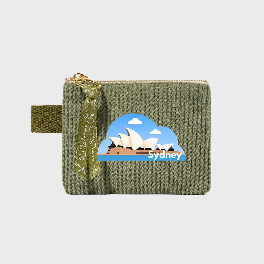 Olive Green Mini Pouch – 6 Australian-Inspired Designs