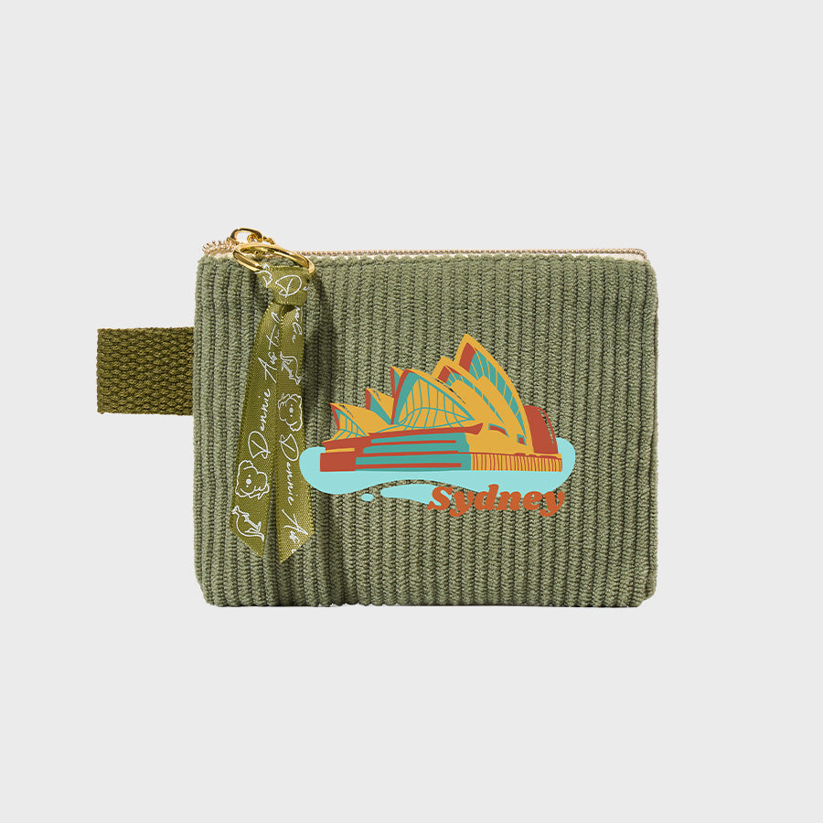 Olive Green Mini Pouch – 6 Australian-Inspired Designs