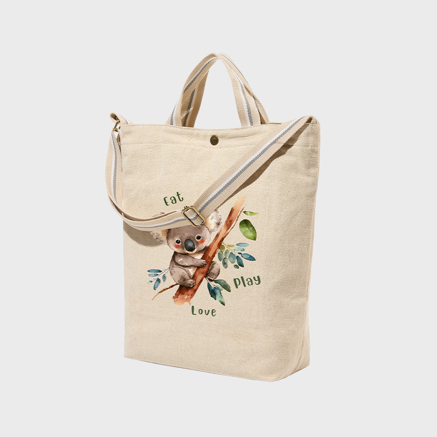 Eat Love Play Koala - Canvas City Cross