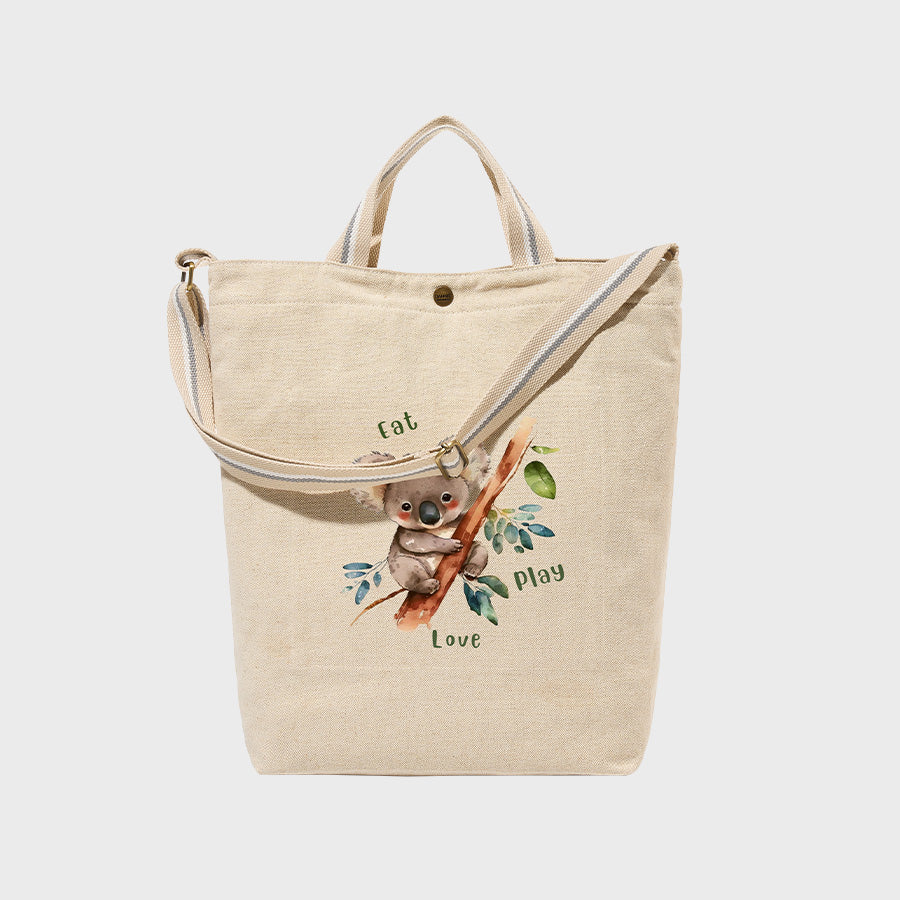 Eat Love Play Koala - Canvas City Cross