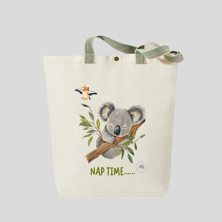 Nap Time Koala - Canvas Market Tote