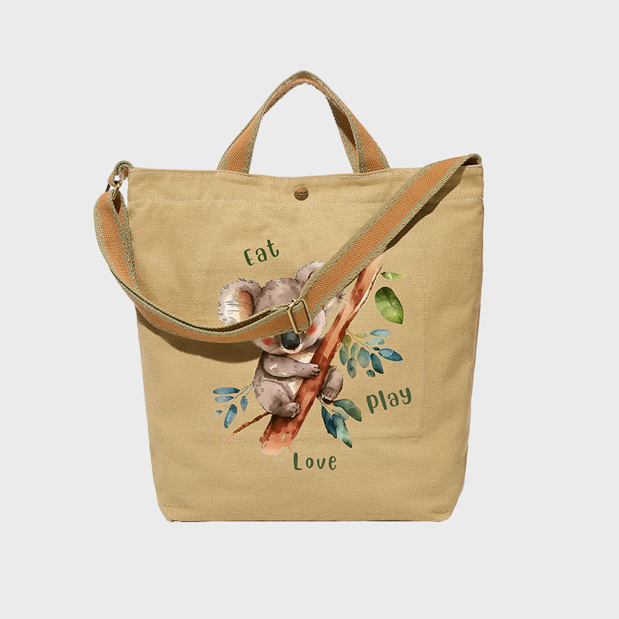 Eat Love Play Koala - Canvas City Cross