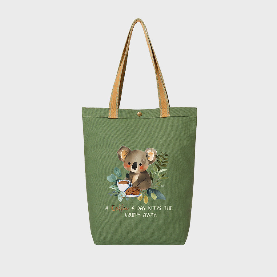 Coffee Koala - Canvas College Tote