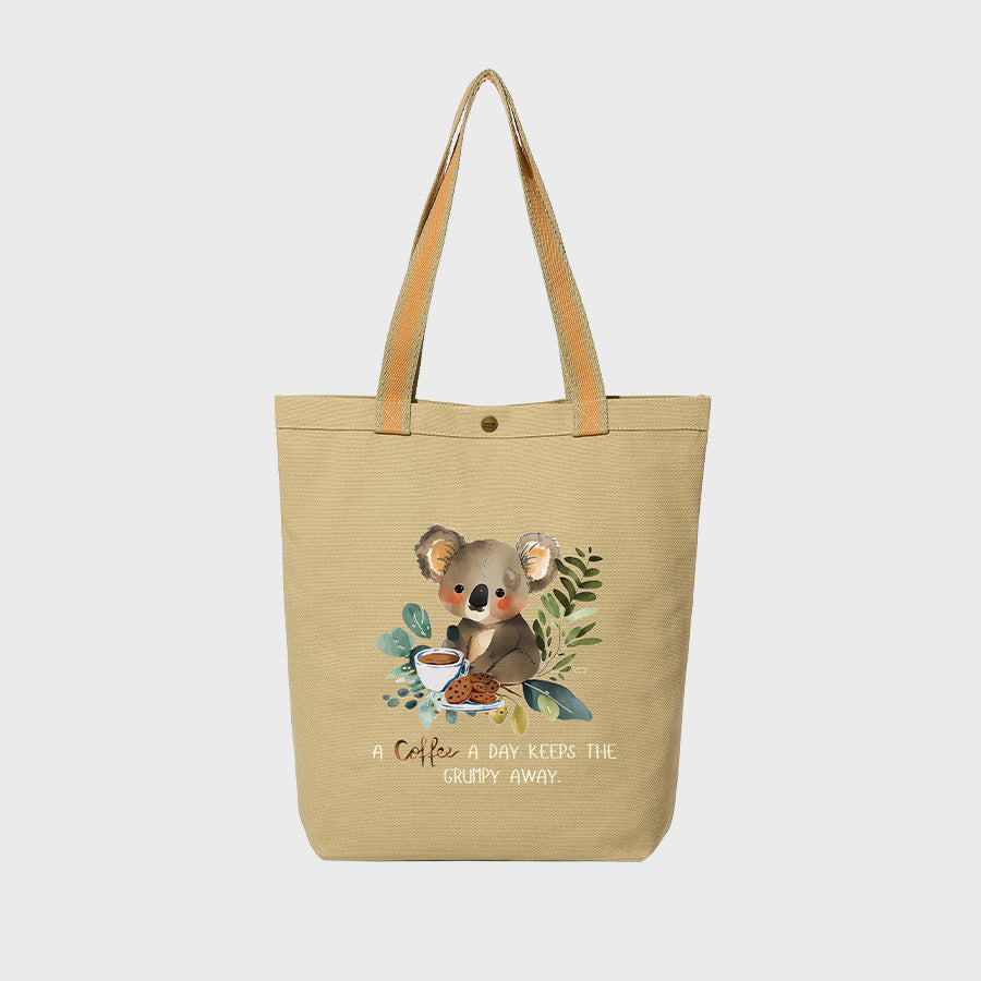 Coffee Koala - Canvas College Tote