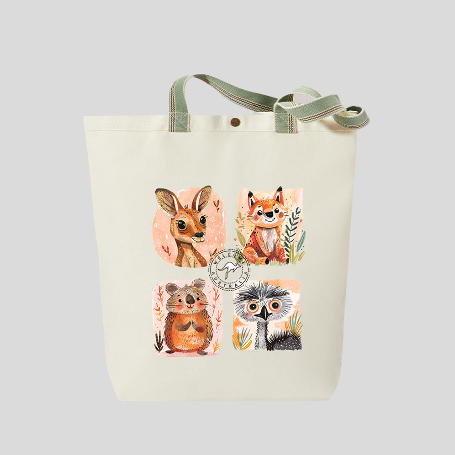 Australian Wildlife Friends - Canvas Market Tote