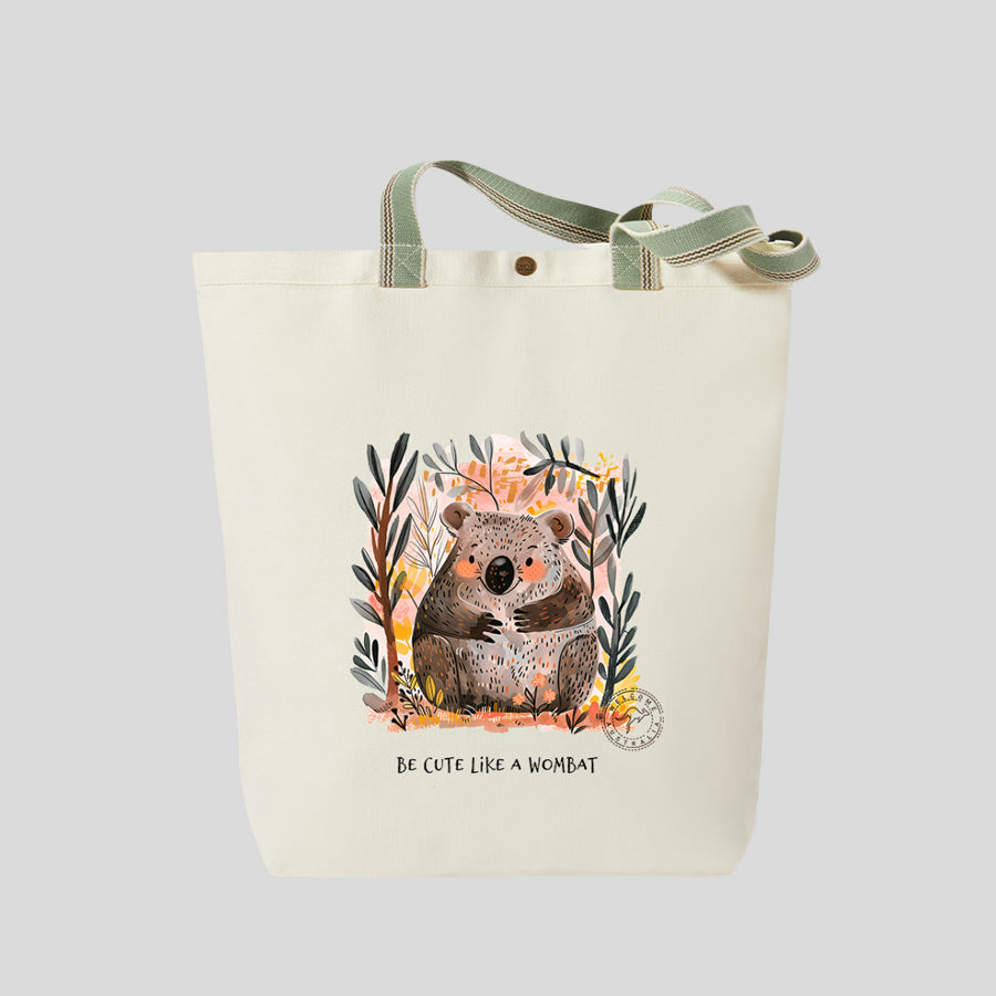 Be Cute Like a Wombat - Canvas Market Tote