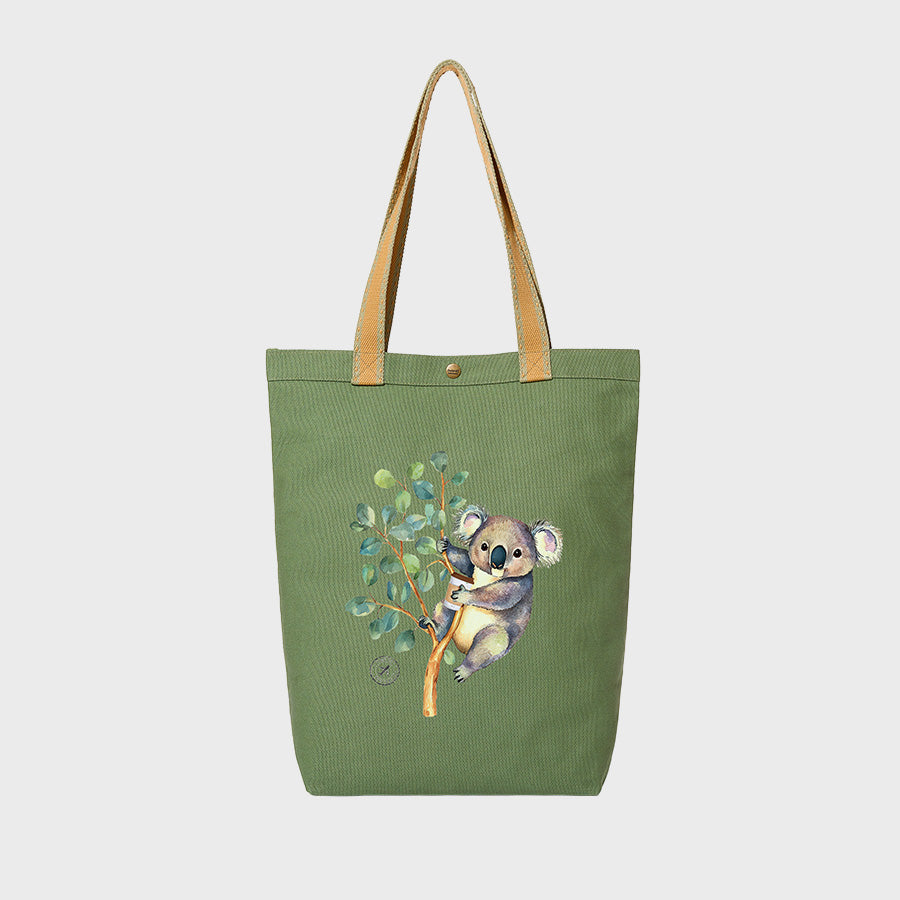 Eucalyptus Koala - Canvas College Tote