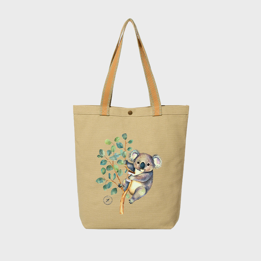 Eucalyptus Koala - Canvas College Tote