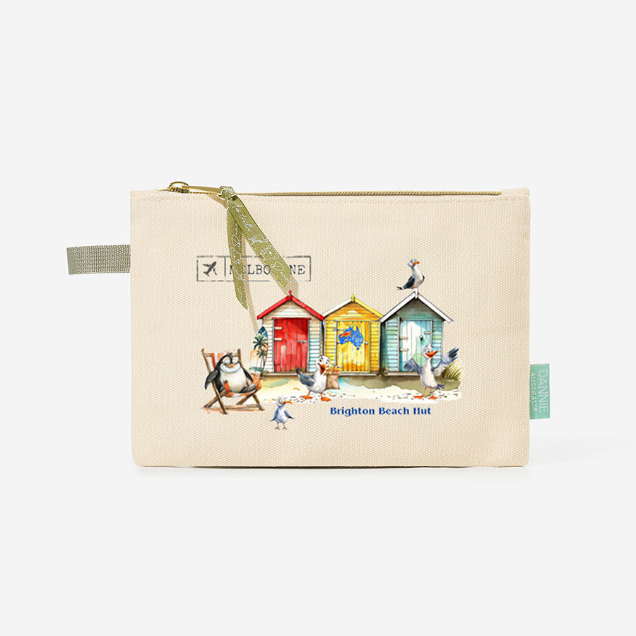 Brighton Beach Huts – Canvas Pouch