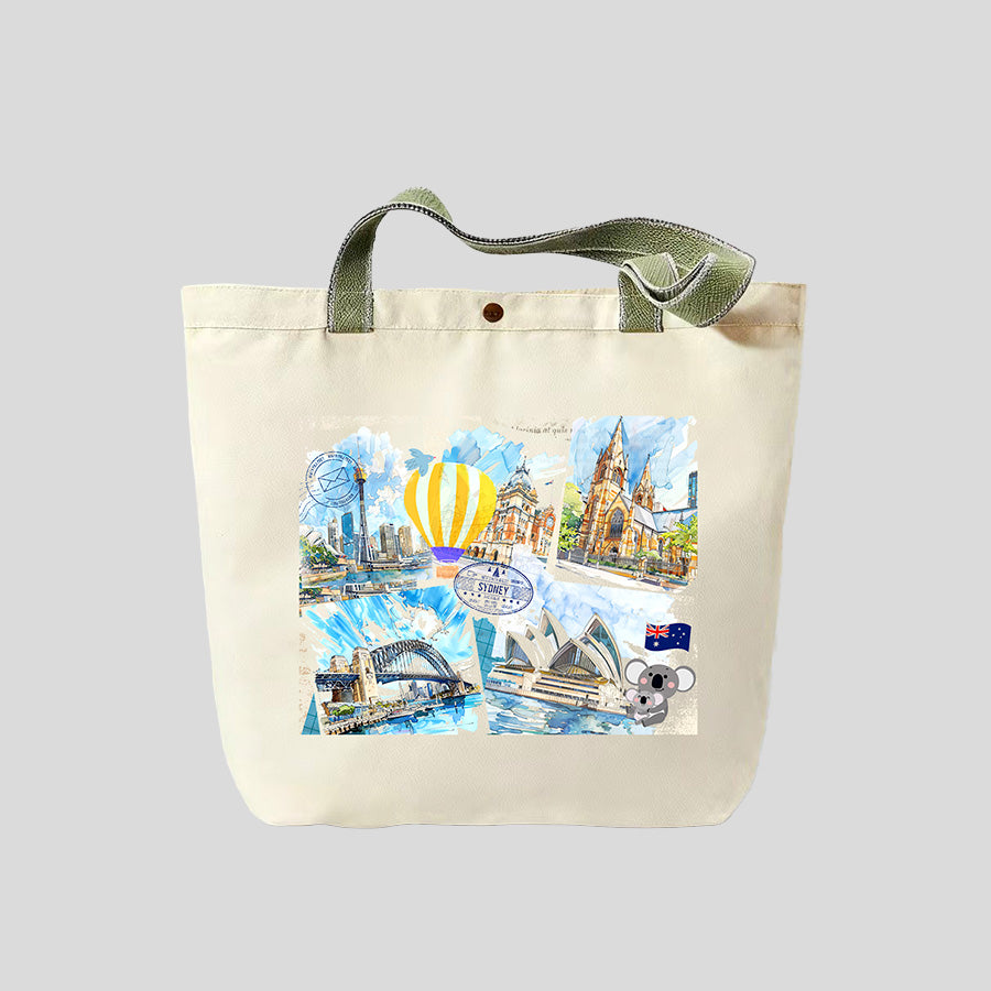 Sydney Cityscape Travel - Canvas Market Tote