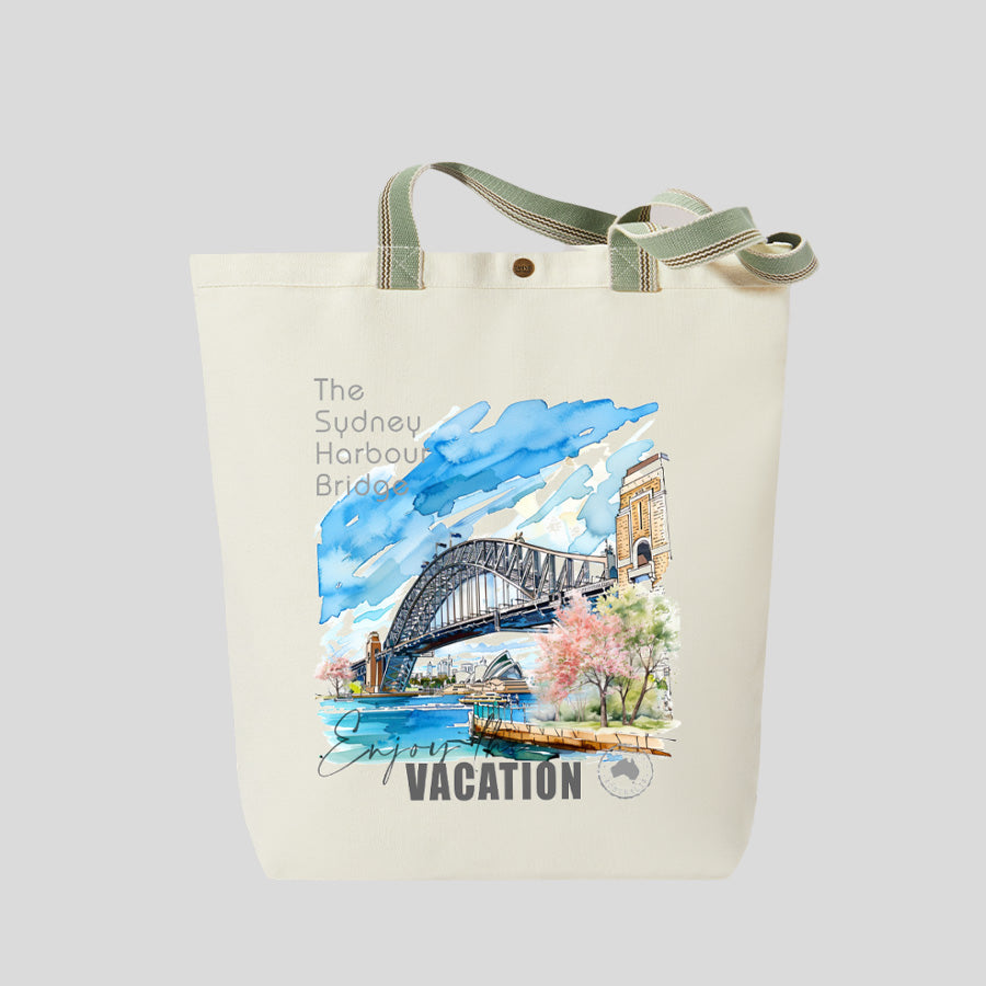 Sydney Harbour Bridge Vacation - Canvas Market Tote