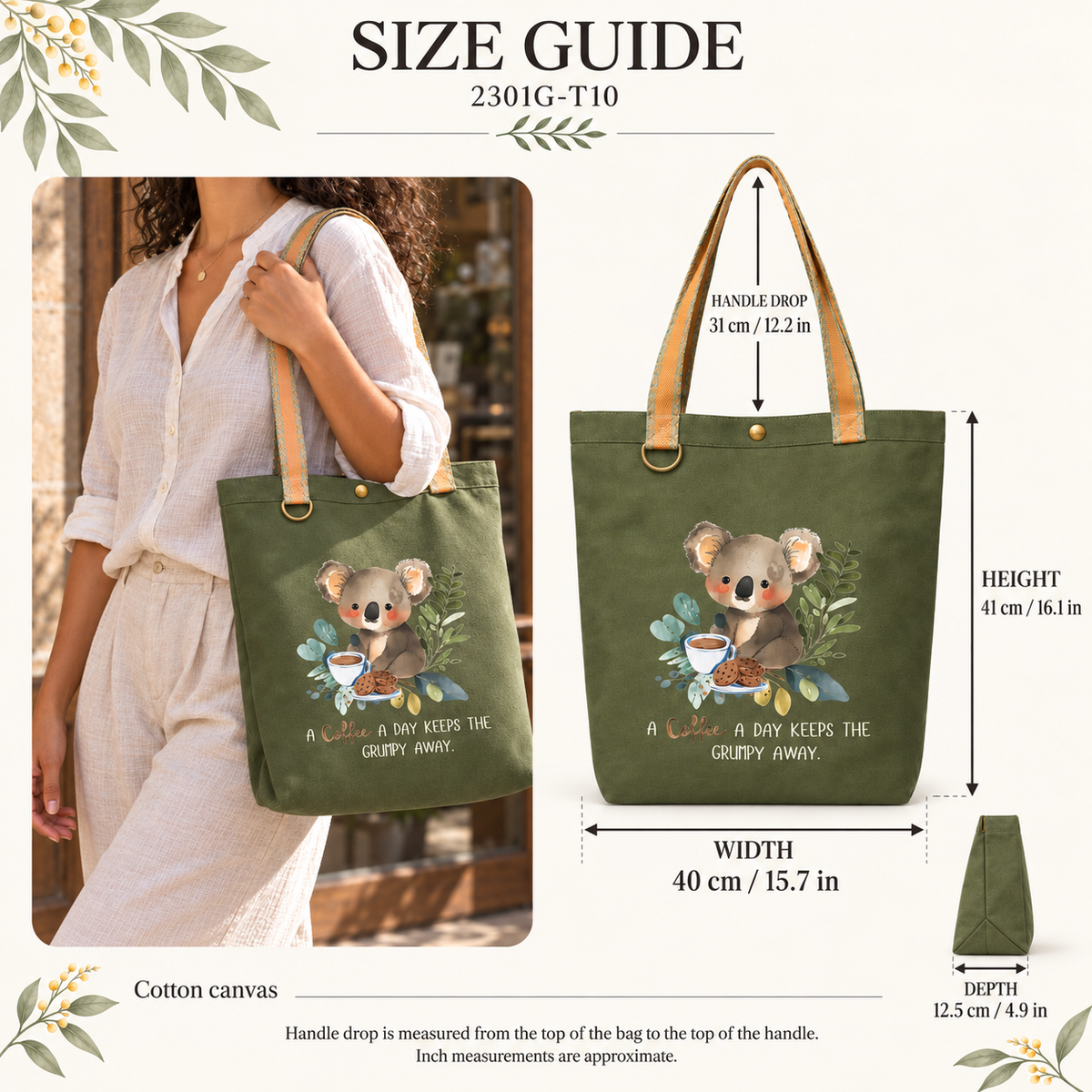 2301G-T10 | Canvas College Tote