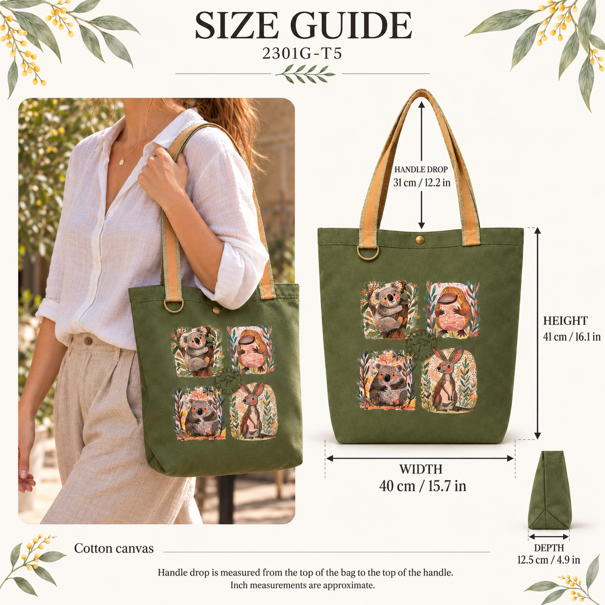 2301G-T5 | Canvas College Tote