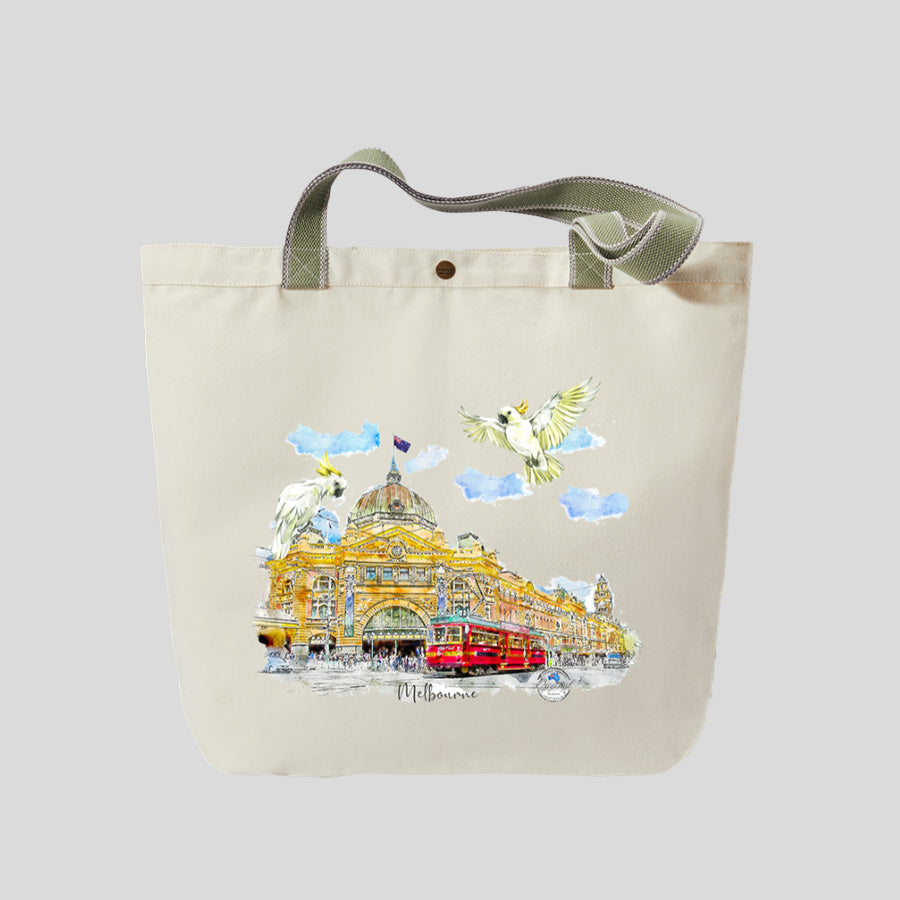 Flinders Street Station - Canvas Market Tote