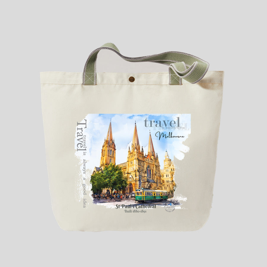 St. Paul's Cathedral Melbourne - Canvas Market Tote