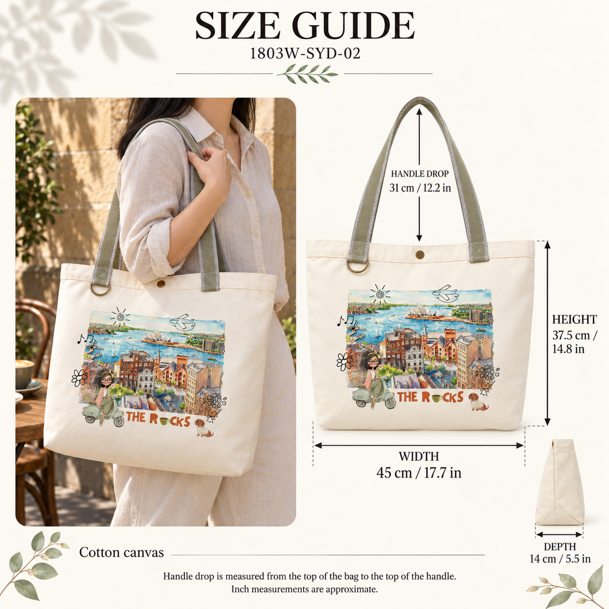 1803W-SYD-02 | Canvas Market Tote