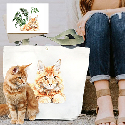 All Custom Printed Eco-friendly Canvas Tote Bag+Greeting Card 2 in 1 Personalised Gift Set Deal