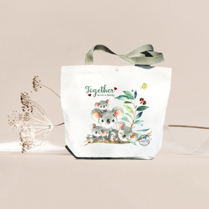 Happy Family: Australian Designer Canvas Tote Bags Gift Set-Personalisation Available