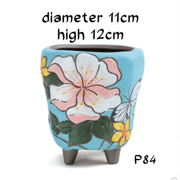 Designer Hand Painted Ceramic Succulent Garden Planter Gift Set-P78