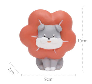 Cute Animal Pots Donut Bear | Orange Cat | Flower Dog | Giraffe
