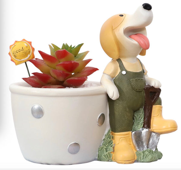 Dog Gardener Planters - Succulent pots - Mini garden - Birthday gift