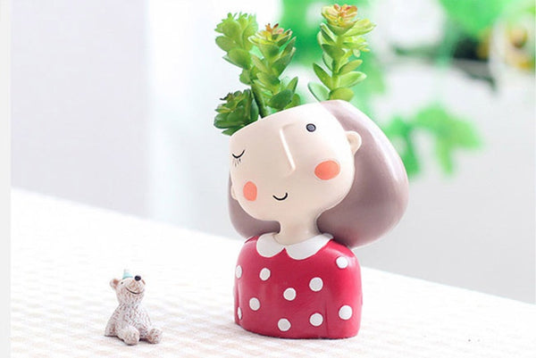 Dreamy Girl Pots | Cute Girl | Holiday gift | Succulent pots | Plant Pot | Succulents | Pots | Pots for plants